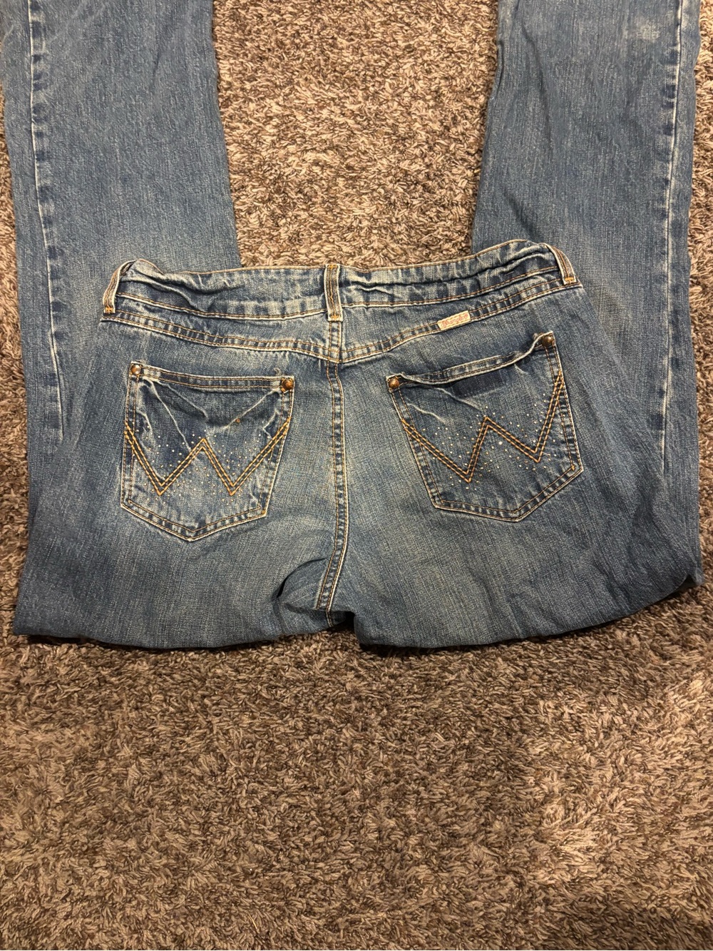 Wrangler Women's Light Blue Bootcut Jeans with Signature W Stitch